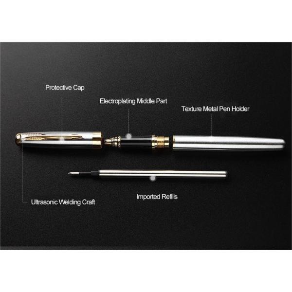 Stainless Steel Signature Neutral Pen Business Metal Roller Pen 0.7mm