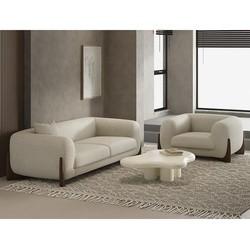 Factory direct sales of the latest design sofa set small household cloth art log living room sofa