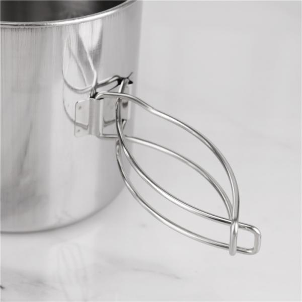 Stainless Steel Outdoor Camping Pot Set Backpacking Cookout Picnic Cookware