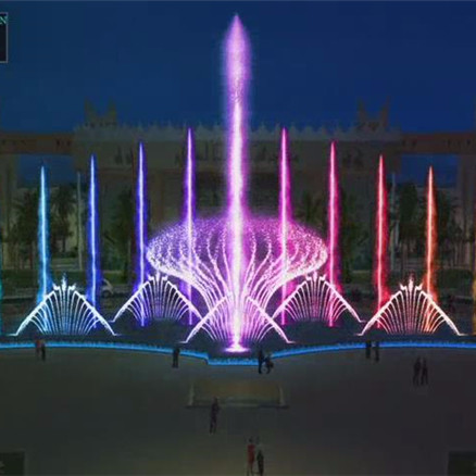 Fuente rotatoria del baile de la música de la charca del rectángulo de la boca del oscilación cruzado