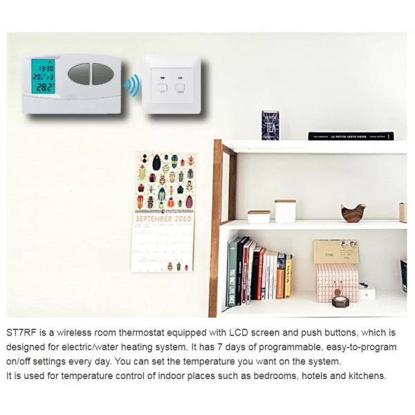 thermostat programmable du chauffage d'eau 6W rf pour la maison ST7 d'hôtel