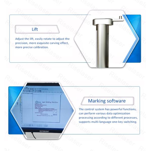 Мини гравировальный станок маркировки лазера волокна 20w для алюминия металла