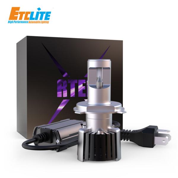 Aluminum Housing Car Led Headlight Bulbs H4 5000lm 6000k Color Temperature