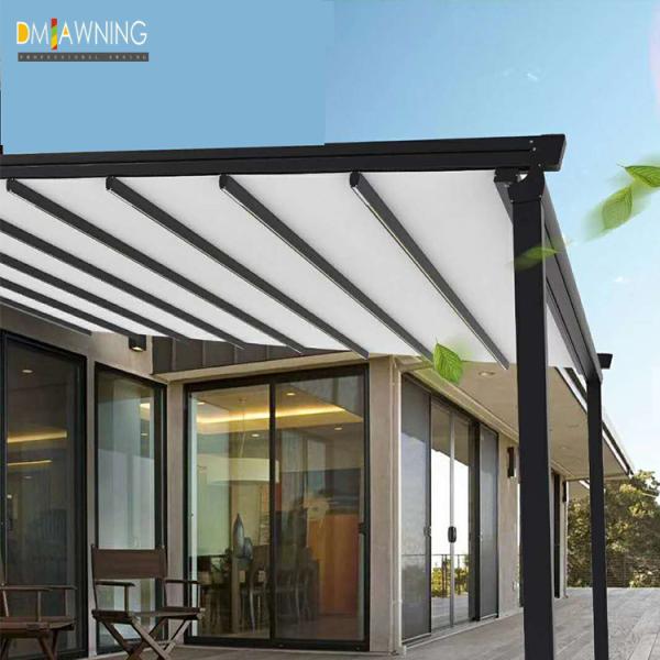 Алюминиевый сдвигаемый ПВХ пергольный навес,сдвигаемая крыша тент Пергола гостиницы