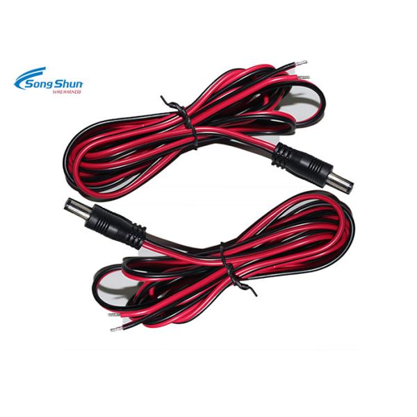 Male Connector 2.1 Mm DC Power Cable , CCTV Camera LED DC Extension Lead