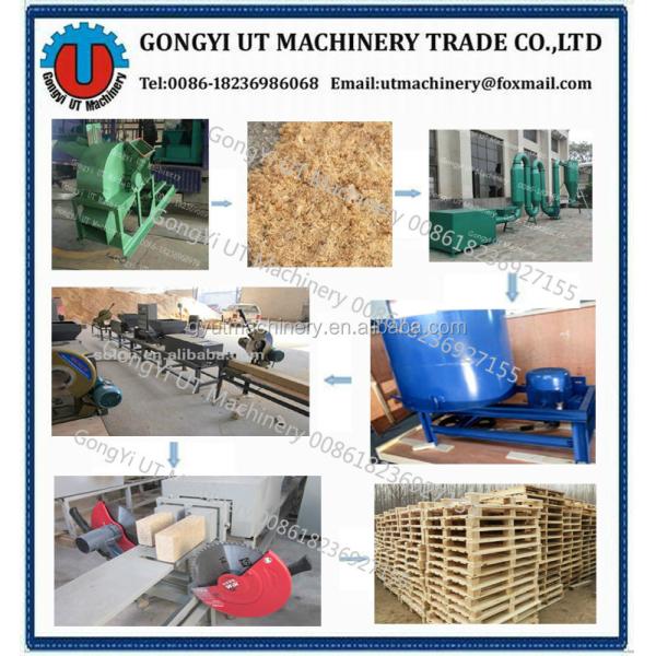 Отходы пиломатериалов, перерабатываемые на деревянных блоках, горячие прессовые машины с давлением 550-700 кг/м3