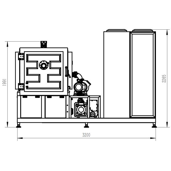 Machine de dépôt de pulvérisation par magnétron de chrome