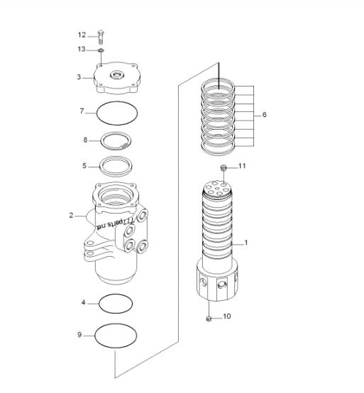 Соединение Р60-7 Р60-9 Р55-7 Р55-7А Р80-7 Р55-7А 31М8-51000 31М851001 шарнирного соединения экскаватора Хюндай поворачивая разбивочное