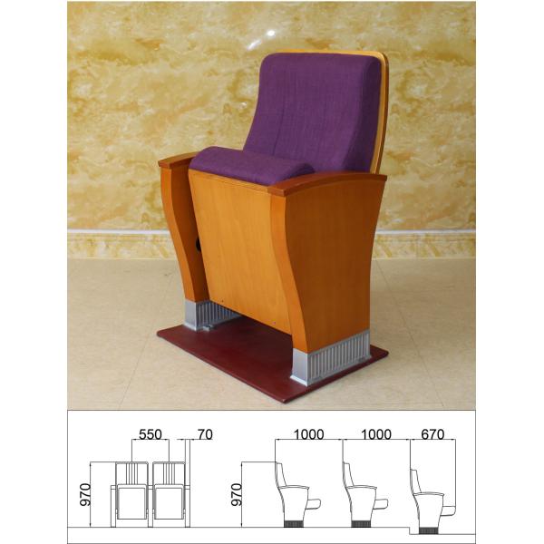 Multifunctional Folding Auditorium Chairs Movie Seating Detachable Anti Fouling