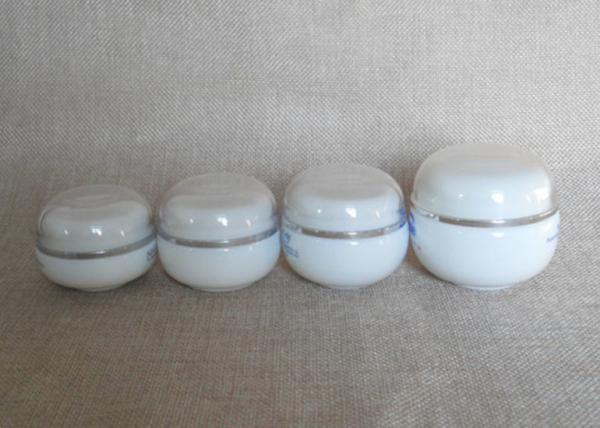 5oz 150ml Recycled Round Glass Cosmetic Jars With White Screw Cap Silk Screen