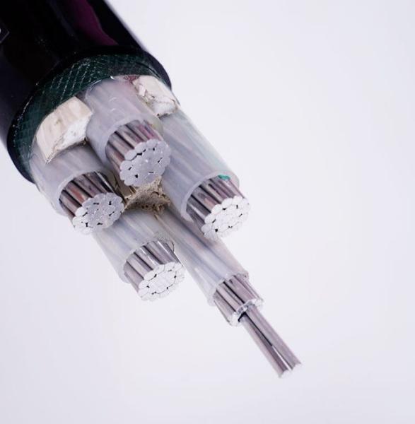 Black Aluminum 5 Core YJLV Underground Electrical Cable IEC60502