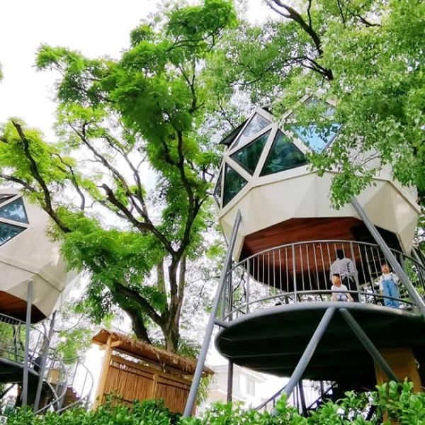 Aluminum Panel Exterior Wall Cladding Hotel Prefab Light Steel Frame House Dome House Of Cabin