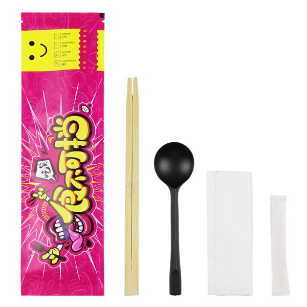 Custom Disposable Cutlery Set Eco-Friendly and Novelty Design in Paper Bag for Recycling