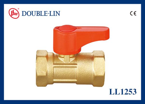 Cor de bronze de Mini Ball Valve With Brass da barra fêmea da fêmea 25 de X