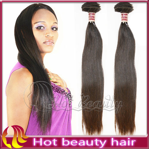 Brazilian Remy Silky Straight Human Hair Brown , Sleek Hair Extensions