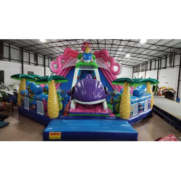 Inflatable Fun City Inflatable Marine Animal Park Pvc Inflatable Bouncer And Slide For Kids