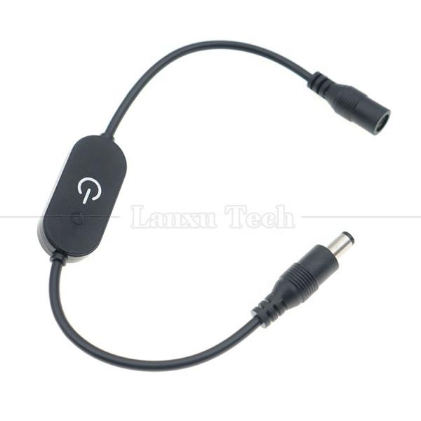 12V Male to Female 5.5x2.1 Barrel Jack DC Power Led Dimmer Switch Cable for Led Light