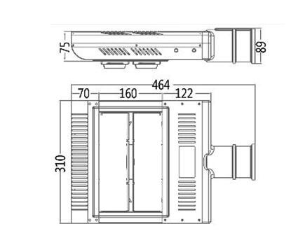 Waterproof IP 67 100W DC24V Led Street Light , 150x80 Degree Road light Module