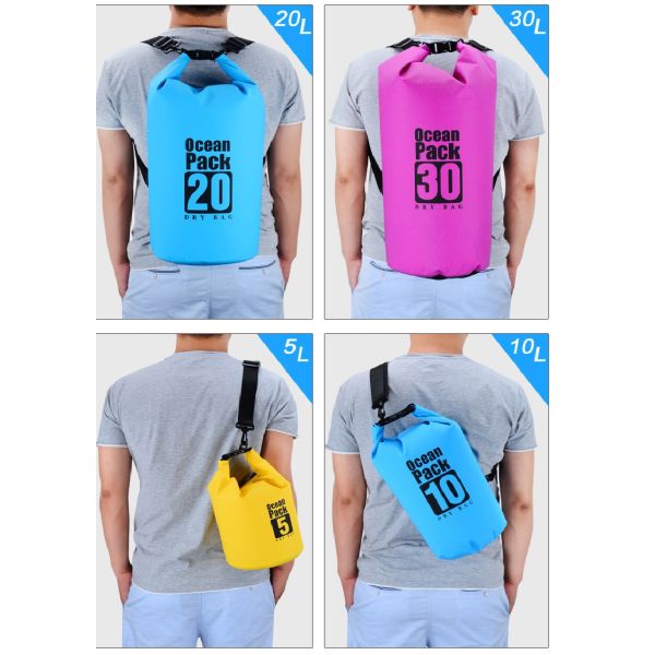 15Lt Travel Lightweight Camping Cooler Bag 500D PVC Tarpaulin Waterproof Dry Bag Backpack