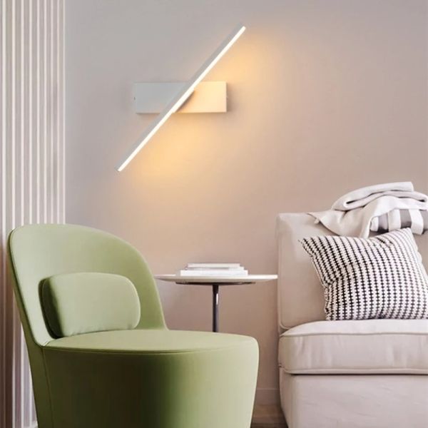 330° Rotatable LED Wall Light Minimalist black Bathroom Strip mirror front light(WH-MR-81)