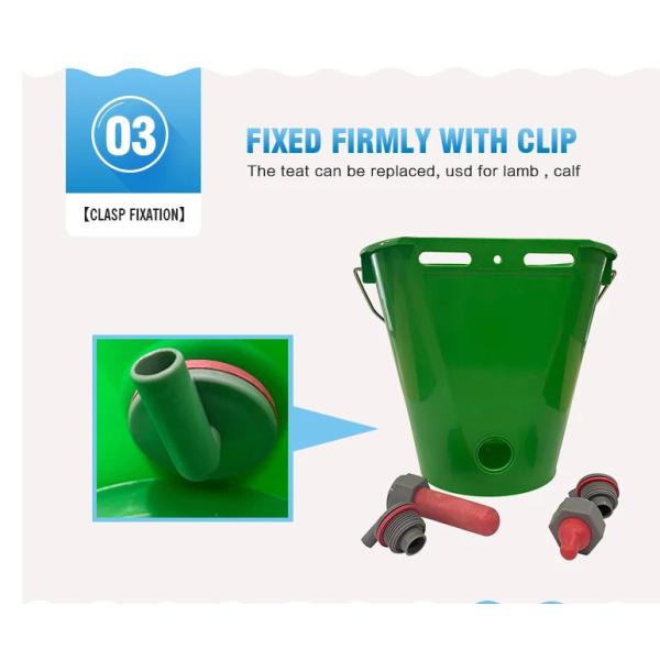 Кормление телят в ведро с сосками в ведро с сосками / молочный бар для кормления телят