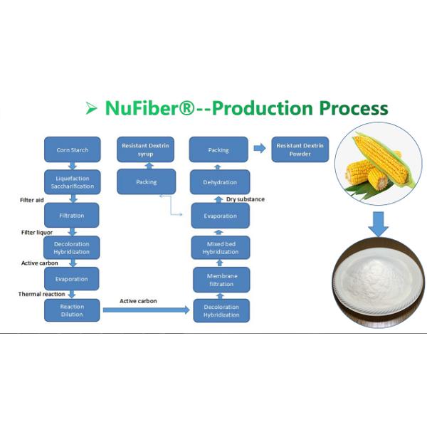 La dextrina resistente pulveriza el 90% Min Food Additives NuFiber 9004-93-9