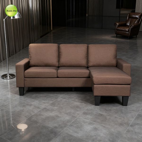 Fabric Sectional: Sleek Lines, Industrial-Chic Vibe – Ideal for Polished Modern Urban Interiors
