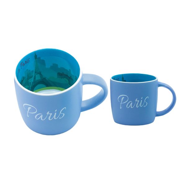 Inside And Outside Decal Fired Ceramic Coffee Mugs 350 Ml 11 Oz For Souvenir Shop