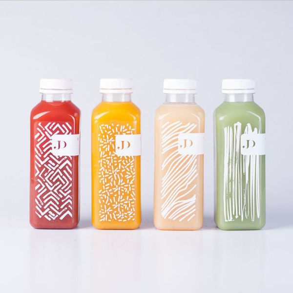Food Grade  250ml 350ml 500ml 1000ml Empty Square PET Bottles