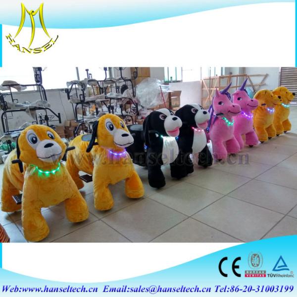 Hansel latest designed battery moving amusement park outdoor game equipment ccoin operated dinosaur ride scooter