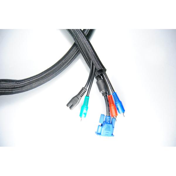 PET Polyester Split Braided Self Wrap Cable Sleeving