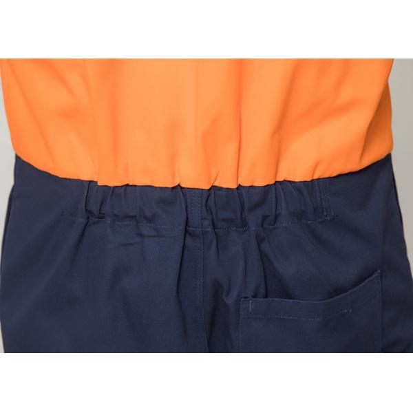 Double Stitching Safety Work Clothes High Visable Orange Jacket Bib Pants Suit
