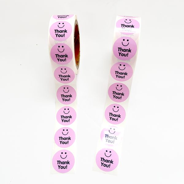 Custom Hot Stamping Transparent Thank You Sticker Label Baking Adhesive Gift Cake Box Bottles Tag Sealing Stickers