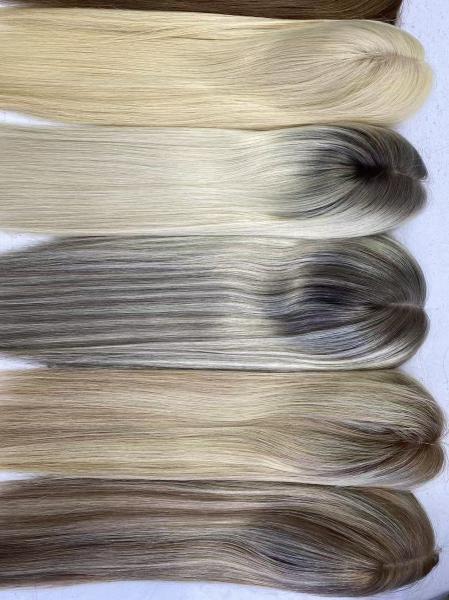 Wholesale T- Ashblonde Silk Base Closure Topper Virgin Human Hair Toupee Replacement System for Women Cheaper Price Hairpiece