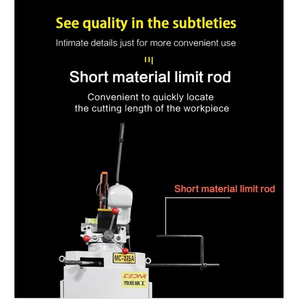 Round Pipe And Square Pipe Cutting Machine 275A Manual Pipe Cutting Machine