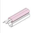 P-2000-E Aluminum Alloy Pipe Connect Acrylic Board Glass Panel For Warehouse Rack