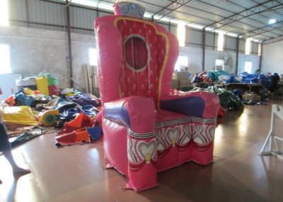 Princesa hermética inflável rosa a cadeira à venda decoração inflável selada