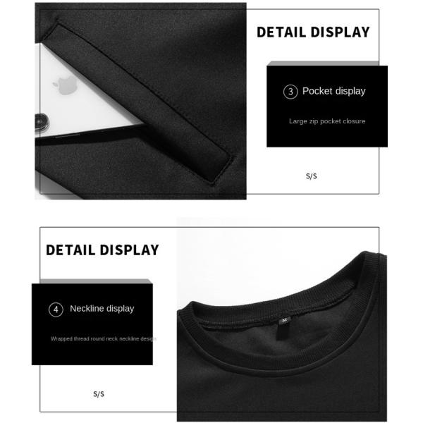 Sports Style Men's Zip Up Jacket T-shirt and Joggers Three Piece Track Suit for Sports