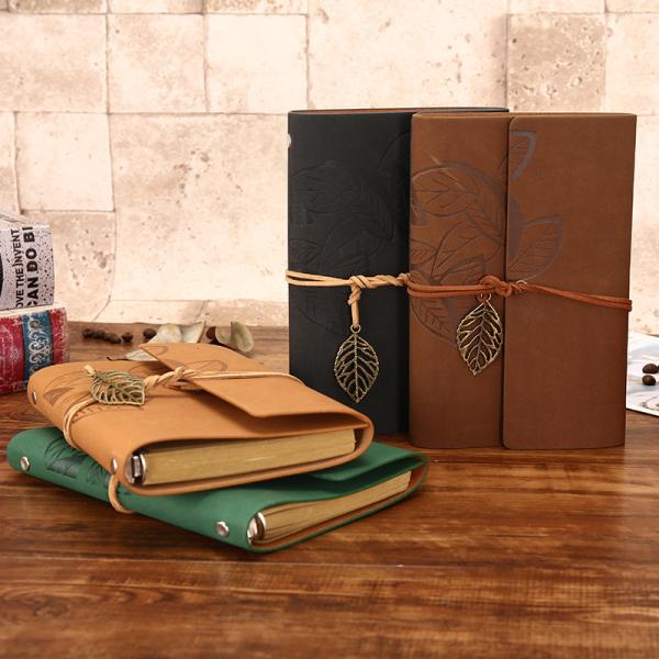 Capa de papel de cubierta dura personalizada de cuero PU Diarios de encuadernación perfecta con 80 hojas internas