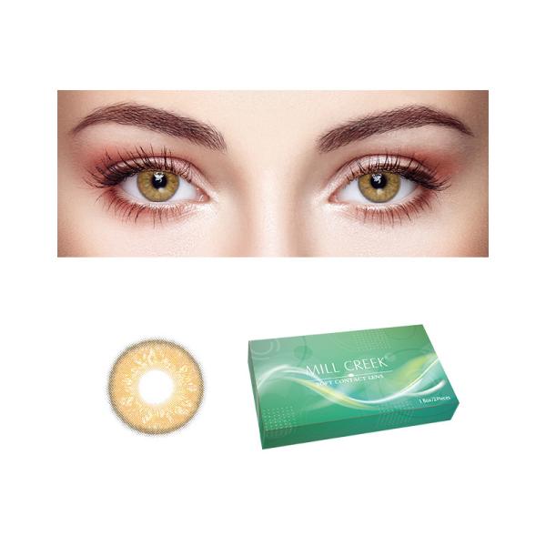 KSSEYE Amber Brown Colored Contacts 14mm For Big Eye