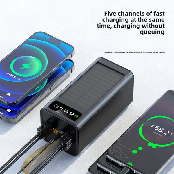 High Capacity 50000mAh Power Bank with LED Digital Display 4USB Li-Polymer Battery Fast Charging Portable Phone Charger