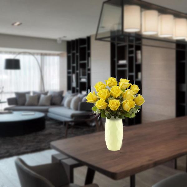 Colorful Large Collapsible Silicone Vase Pot Reusable And Cleaning Easily For Bedroom