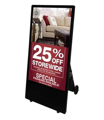 Digital outdoor display totem LCD55in with battery kiosk