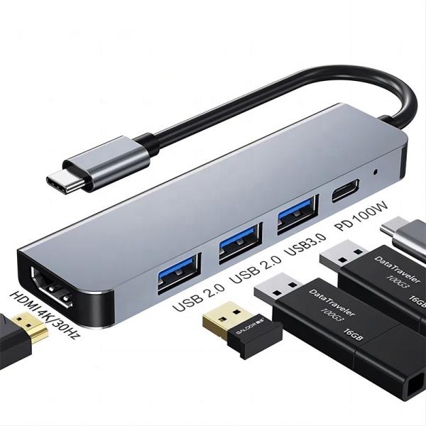 Customized 6-In-1 USB C Type-C Hub To 4K HDMI® and USB 3.0 for Macbook OEM/ODM
