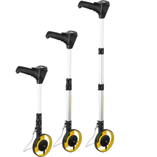 12 Inch Road Distance Digital Display Measuring Wheel With Aluminum Foldable Handle