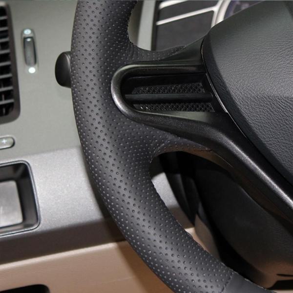 For Honda Civic 8 2006 2007 2008 2009 2010 2011 Steering Wheel Covers Hand Sewing Car Interior Accessories