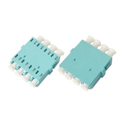 OM3 OM4 LC Quad Fiber Optic Adapter for Fiber Patch Cord , Blue / Beige / Aqua