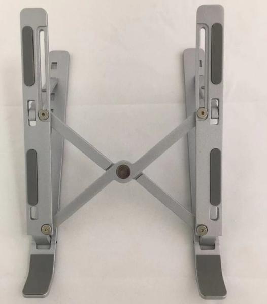 Grey  245*44*13mm Metal Laptop Stand SGS Officeworks Tablet Holder