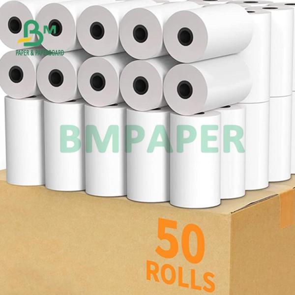 Rollo de papel de impresora térmica 65gsm sin BPA para recibo de cajero 80mm 57mm