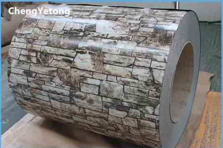 Corrosion Resistance Pre Painted Galvalume Sheet Brick Grain With PU Coating